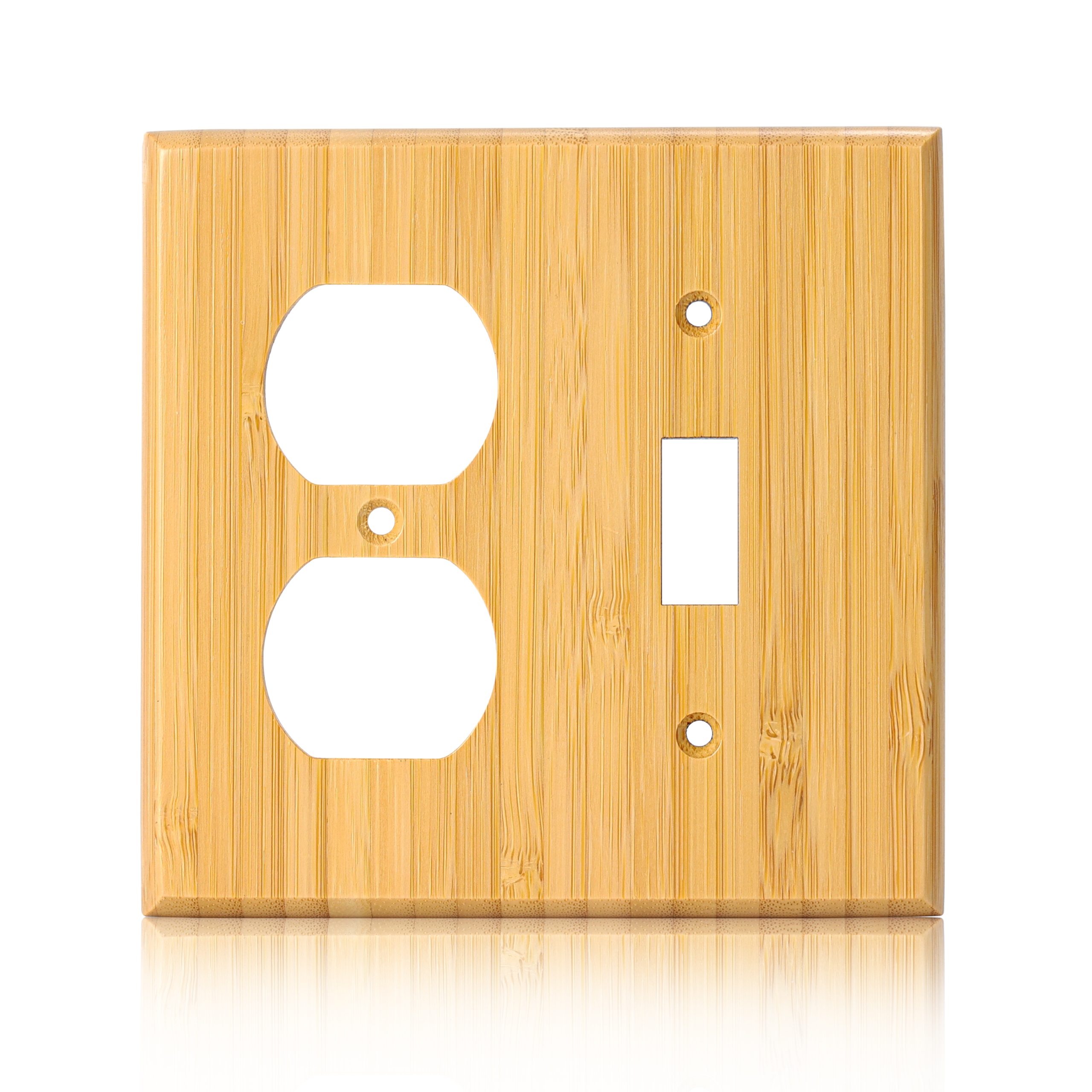 Solid Wood Double hole Outlet Light Switch Plat Bamboo Light Switch Cover Quality Raw Wooden Decorative Bedroom Kitchen Home Decor