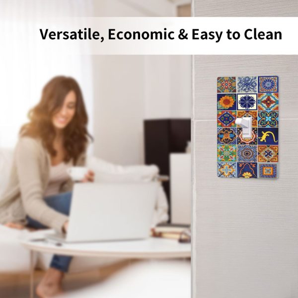 1Pcs Mexican Ceramic Tiles Wall Plates decorative light switch cover plate Light Switch Cover Plate Decorative Wall Plate outlet covers wall plate - Image 5