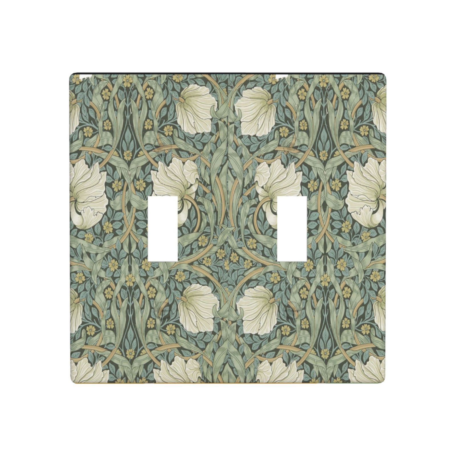 1Pcs Vintage Green Floral Wall Plates decorative light switch cover plate Light Switch Cover Plate Decorative Wall Plate outlet covers wall plate