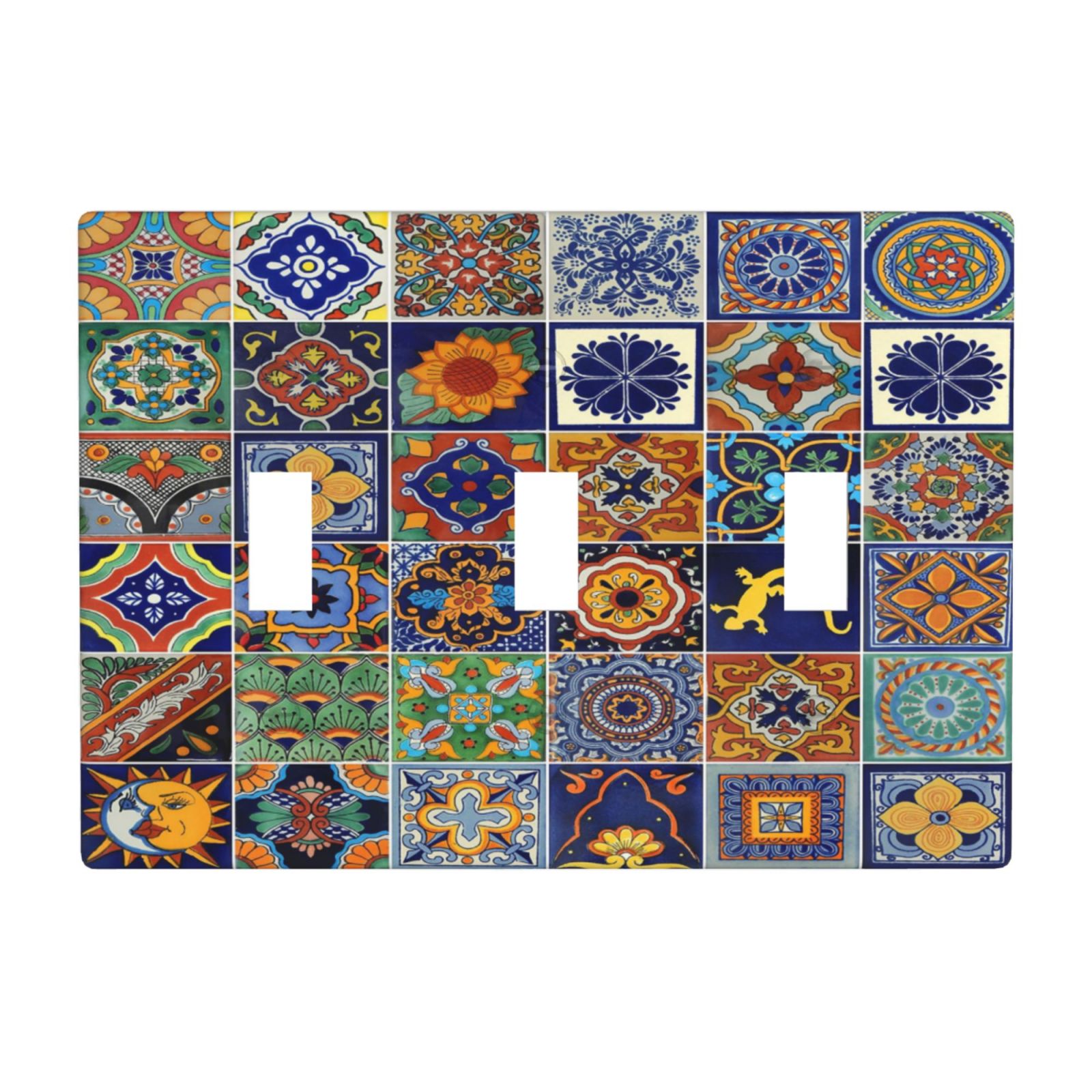 1Pcs Mexican Ceramic Tiles Wall Plates decorative light switch cover plate Light Switch Cover Plate Decorative Wall Plate outlet covers wall plate