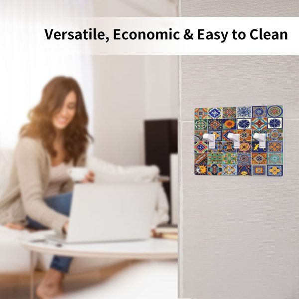 1Pcs Mexican Ceramic Tiles Wall Plates decorative light switch cover plate Light Switch Cover Plate Decorative Wall Plate outlet covers wall plate - Image 6