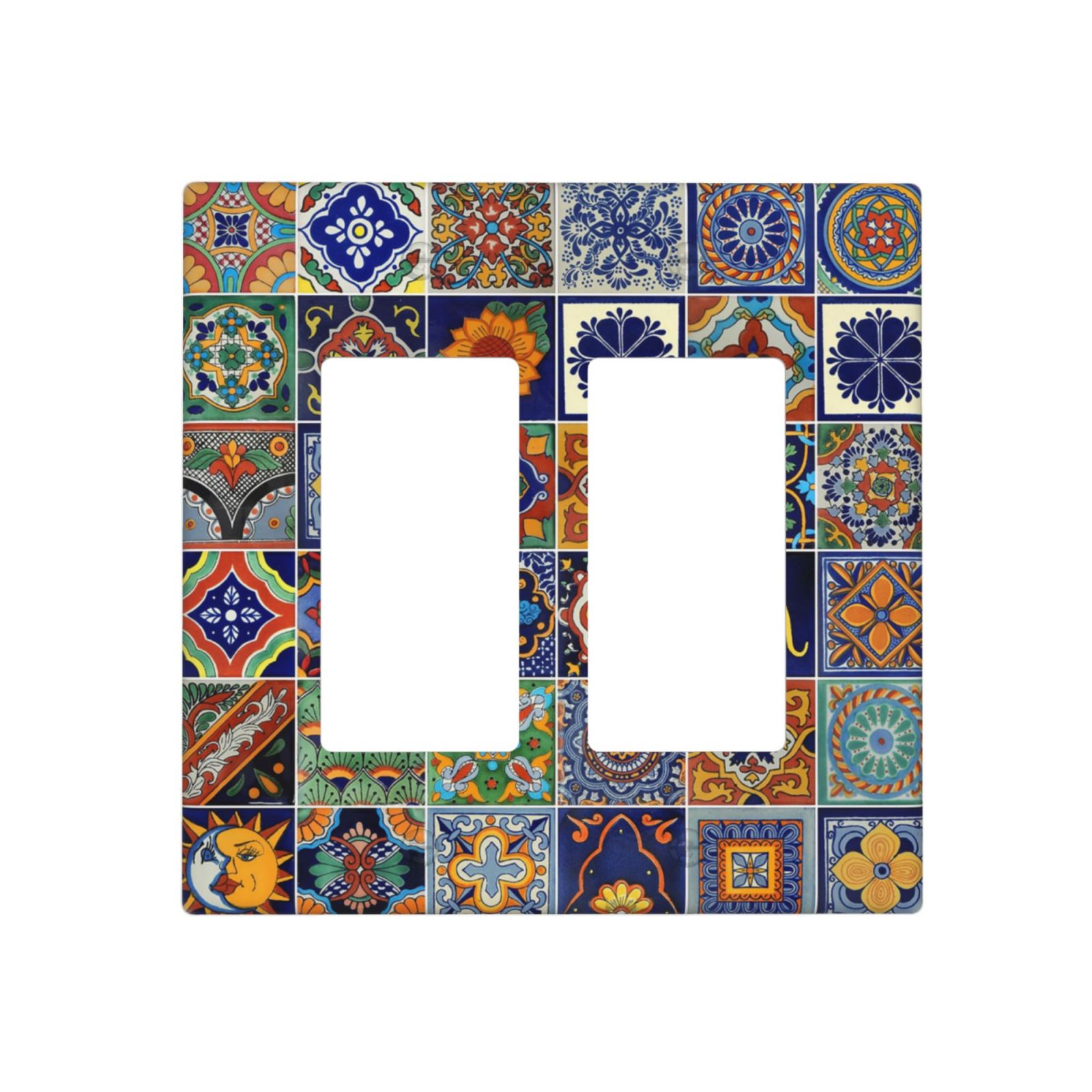 1Pcs Mexican Ceramic Tiles Wall Plates decorative light switch cover plate Light Switch Cover Plate Decorative Wall Plate outlet covers wall plate