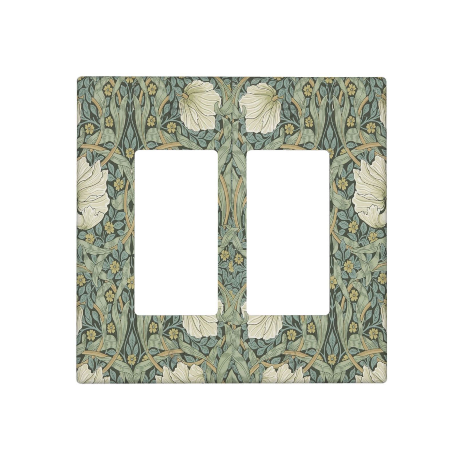 1Pcs Vintage Green Floral Wall Plates decorative light switch cover plate Light Switch Cover Plate Decorative Wall Plate outlet covers wall plate
