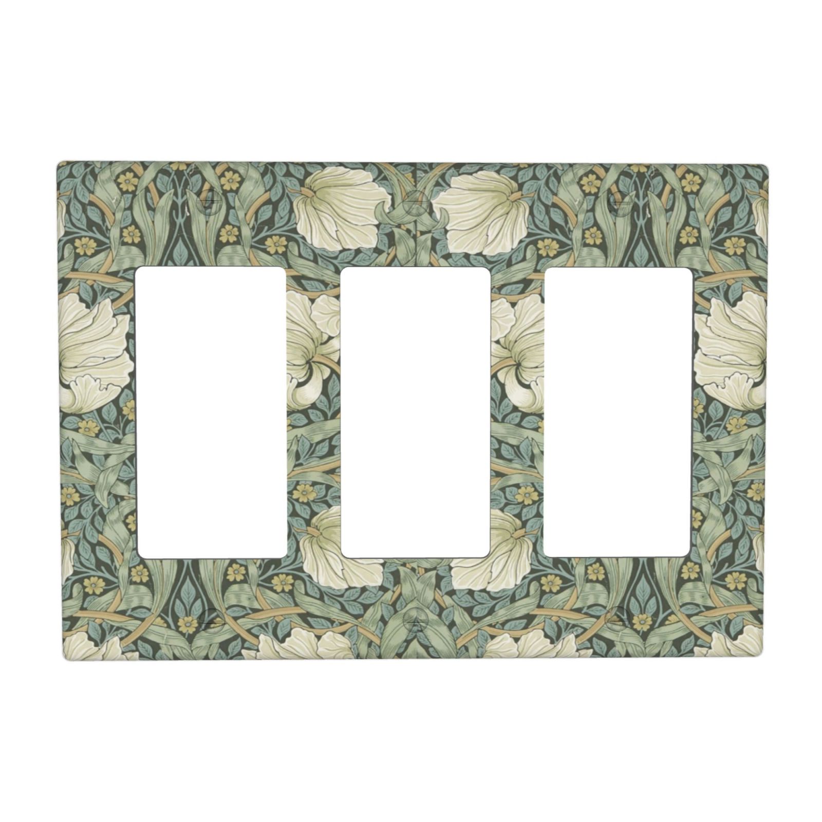 1Pcs Vintage Green Floral Wall Plates decorative light switch cover plate Light Switch Cover Plate Decorative Wall Plate outlet covers wall plate