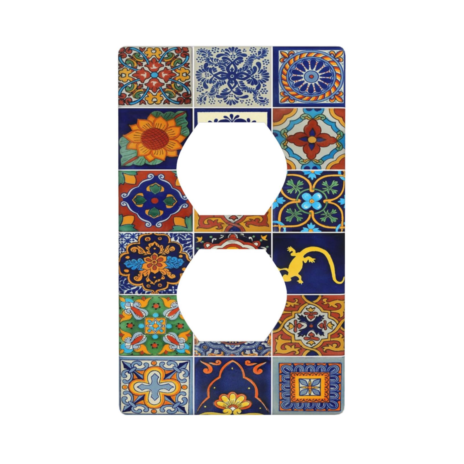 1Pcs Mexican Ceramic Tiles Wall Plates decorative light switch cover plate Light Switch Cover Plate Decorative Wall Plate outlet covers wall plate