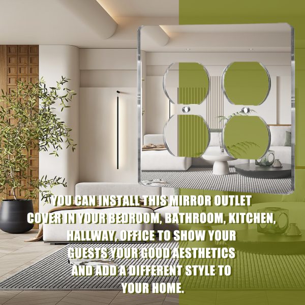 Mirror Outlet Covers Durable Light Switch Plates Acrylic Mirrored Wall Plate Decorative Wall Outlet Cover Wall Plates For Electrical Outlets - Image 4