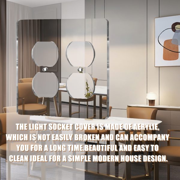 Mirror Outlet Covers Durable Light Switch Plates Acrylic Mirrored Wall Plate Decorative Wall Outlet Cover Wall Plates For Electrical Outlets - Image 5