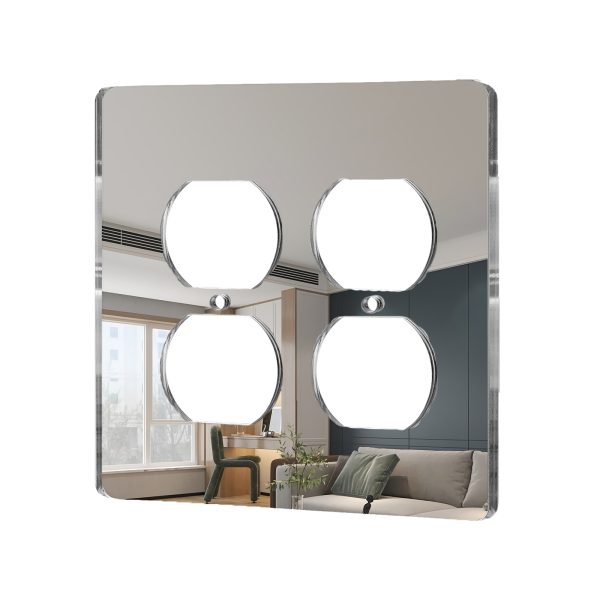 Mirror Outlet Covers Durable Light Switch Plates Acrylic Mirrored Wall Plate Decorative Wall Outlet Cover Wall Plates For Electrical Outlets