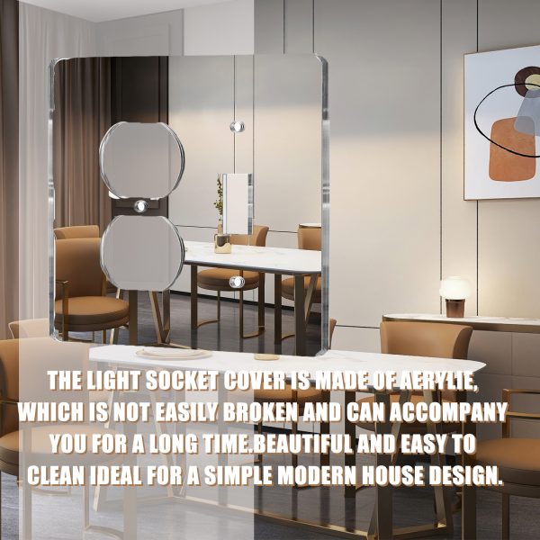 Mirror Outlet Covers Durable Light Switch Plates Acrylic Mirrored Wall Plate Decorative Wall Outlet Cover Wall Plates For Electrical Outlets - Image 5