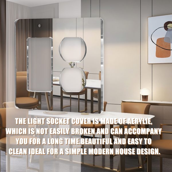 Mirror Outlet Covers Durable Light Switch Plates Acrylic Mirrored Wall Plate Decorative Wall Outlet Cover Wall Plates For Electrical Outlets - Image 5