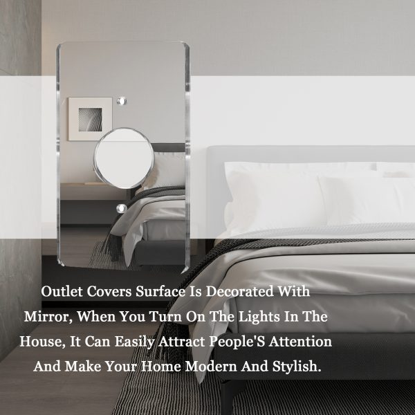Mirror Outlet Covers Durable Light Switch Plates Acrylic Mirrored Wall Plate Decorative Wall Outlet Cover Wall Plates For Electrical Outlets - Image 3