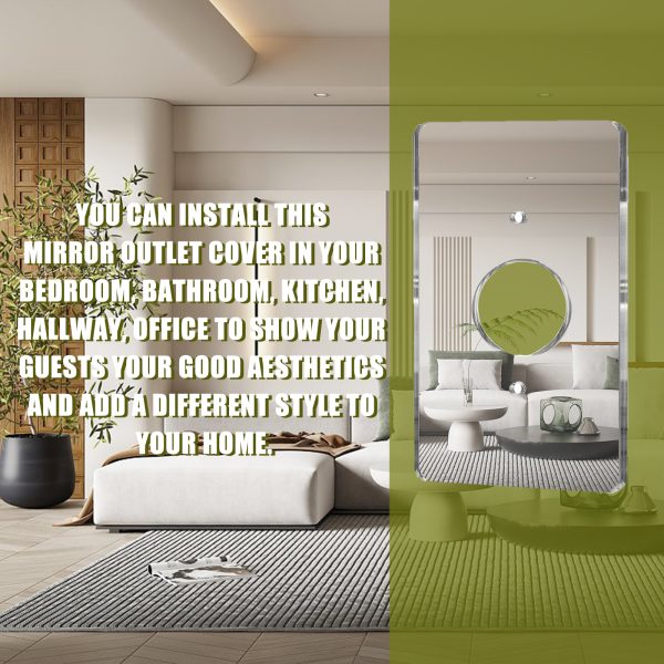 Mirror Outlet Covers Durable Light Switch Plates Acrylic Mirrored Wall Plate Decorative Wall Outlet Cover Wall Plates For Electrical Outlets - Image 4