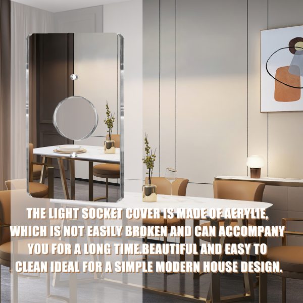 Mirror Outlet Covers Durable Light Switch Plates Acrylic Mirrored Wall Plate Decorative Wall Outlet Cover Wall Plates For Electrical Outlets - Image 5