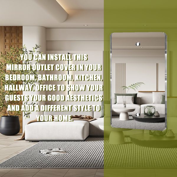 Mirror Outlet Covers Durable Light Switch Plates Acrylic Mirrored Wall Plate Decorative Wall Outlet Cover Wall Plates For Electrical Outlets - Image 4