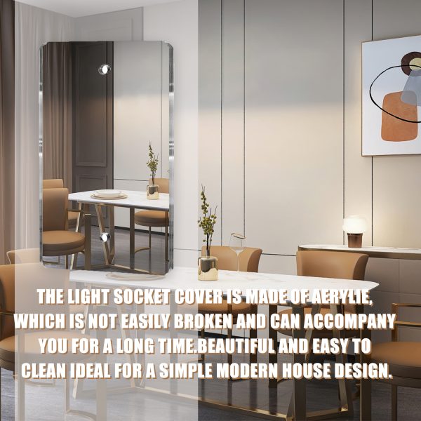Mirror Outlet Covers Durable Light Switch Plates Acrylic Mirrored Wall Plate Decorative Wall Outlet Cover Wall Plates For Electrical Outlets - Image 5