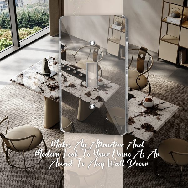 Mirror Outlet Covers Durable Light Switch Plates Acrylic Mirrored Wall Plate Decorative Wall Outlet Cover Wall Plates For Electrical Outlets - Image 2