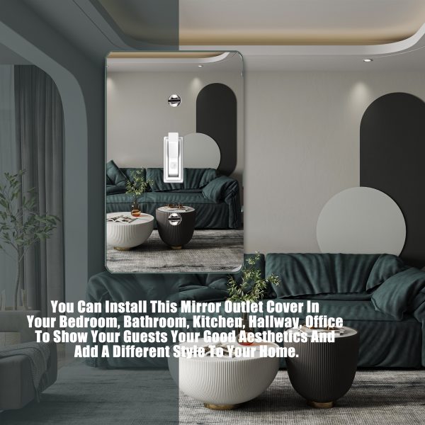 Mirror Outlet Covers Durable Light Switch Plates Acrylic Mirrored Wall Plate Decorative Wall Outlet Cover Wall Plates For Electrical Outlets - Image 3