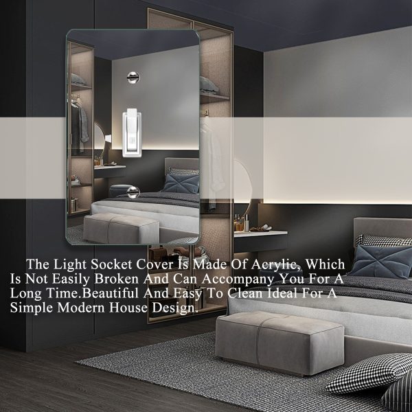 Mirror Outlet Covers Durable Light Switch Plates Acrylic Mirrored Wall Plate Decorative Wall Outlet Cover Wall Plates For Electrical Outlets - Image 4