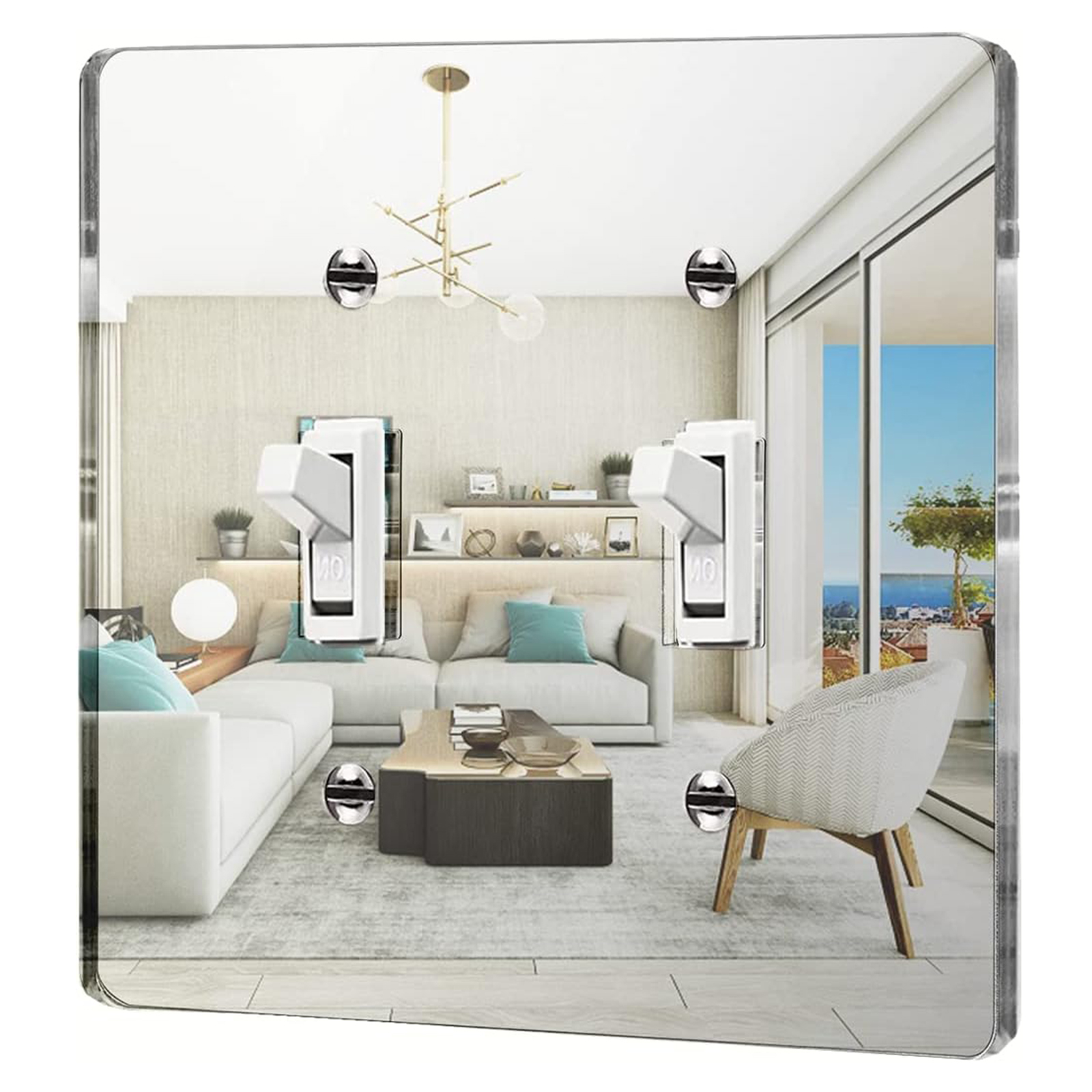Mirror Outlet Covers Durable Light Switch Plates Acrylic Mirrored Wall Plate Decorative Wall Outlet Cover Wall Plates For Electrical Outlets