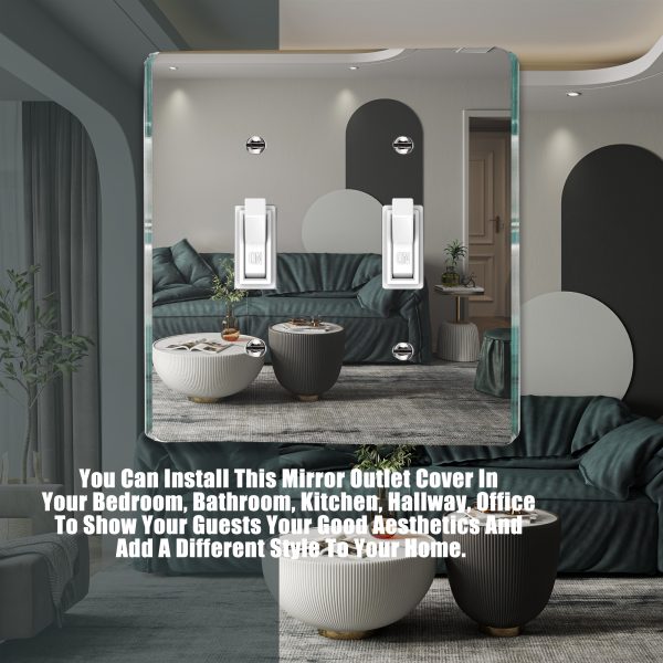 Mirror Outlet Covers Durable Light Switch Plates Acrylic Mirrored Wall Plate Decorative Wall Outlet Cover Wall Plates For Electrical Outlets - Image 3