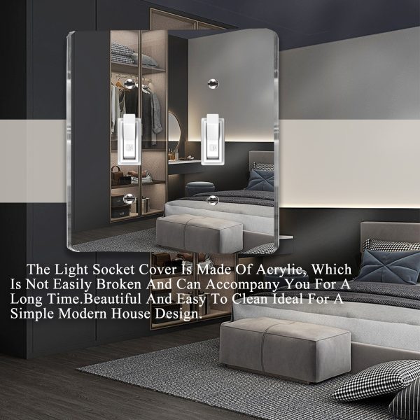 Mirror Outlet Covers Durable Light Switch Plates Acrylic Mirrored Wall Plate Decorative Wall Outlet Cover Wall Plates For Electrical Outlets - Image 4