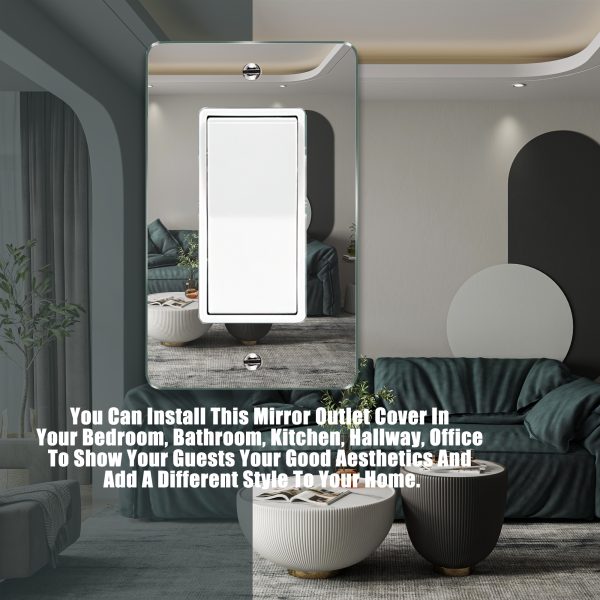 Mirror Outlet Covers Durable Light Switch Plates Acrylic Mirrored Wall Plate Decorative Wall Outlet Cover Wall Plates For Electrical Outlets - Image 3