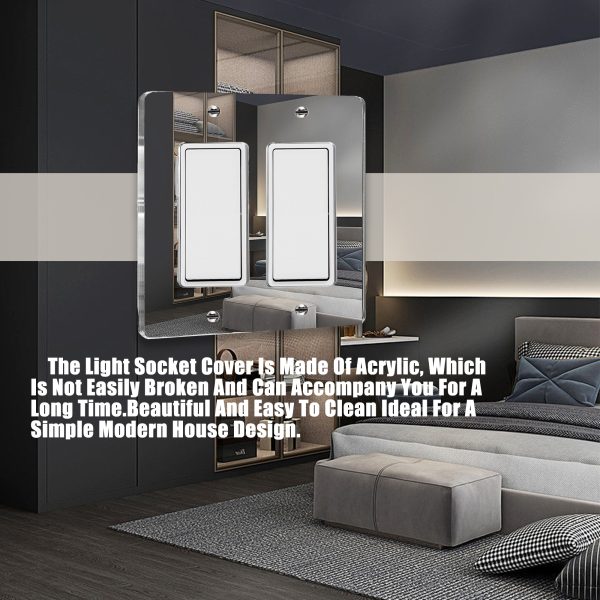 Mirror Outlet Covers Durable Light Switch Plates Acrylic Mirrored Wall Plate Decorative Wall Outlet Cover Wall Plates For Electrical Outlets - Image 4