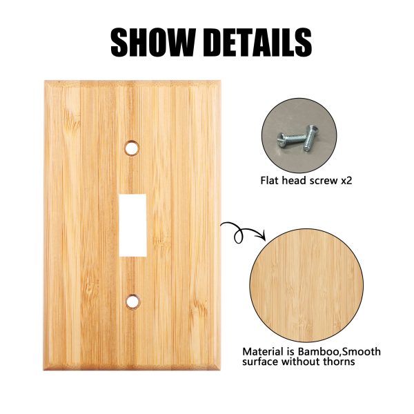 Solid Wood Double hole Outlet Light Switch Plat Bamboo Light Switch Cover Quality Raw Wooden Decorative Bedroom Kitchen Home Decor - Image 7