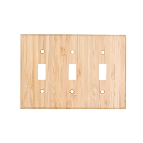 Solid Wood Double hole Outlet Light Switch Plat Bamboo Light Switch Cover Quality Raw Wooden Decorative Bedroom Kitchen Home Decor