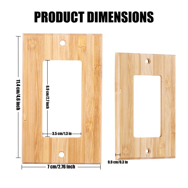 Solid Wood Double hole Outlet Light Switch Plat Bamboo Light Switch Cover Quality Raw Wooden Decorative Bedroom Kitchen Home Decor - Image 3