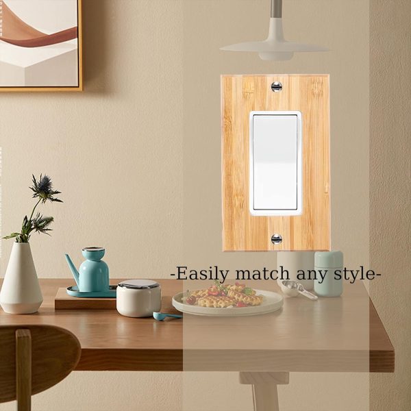 Solid Wood Double hole Outlet Light Switch Plat Bamboo Light Switch Cover Quality Raw Wooden Decorative Bedroom Kitchen Home Decor - Image 4