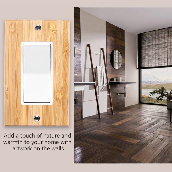 Solid Wood Double hole Outlet Light Switch Plat Bamboo Light Switch Cover Quality Raw Wooden Decorative Bedroom Kitchen Home Decor - Image 6