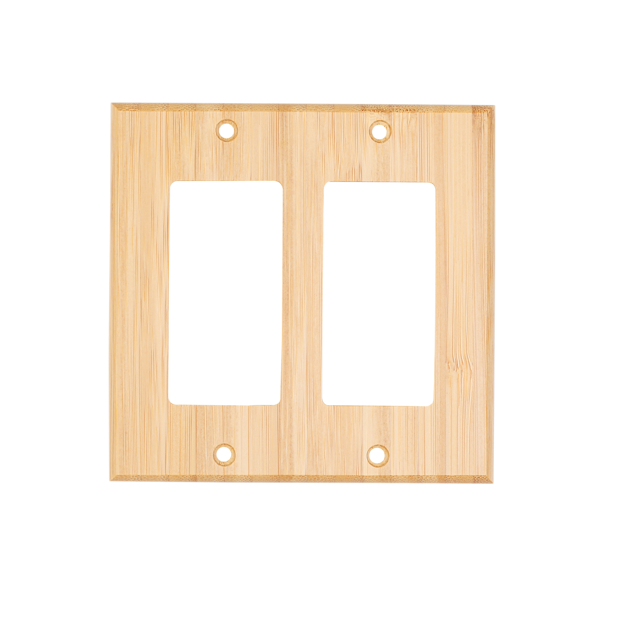 Solid Wood Double hole Outlet Light Switch Plat Bamboo Light Switch Cover Quality Raw Wooden Decorative Bedroom Kitchen Home Decor