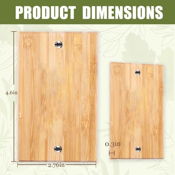Solid Wood Double hole Outlet Light Switch Plat Bamboo Light Switch Cover Quality Raw Wooden Decorative Bedroom Kitchen Home Decor - Image 3