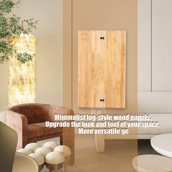 Solid Wood Double hole Outlet Light Switch Plat Bamboo Light Switch Cover Quality Raw Wooden Decorative Bedroom Kitchen Home Decor - Image 4