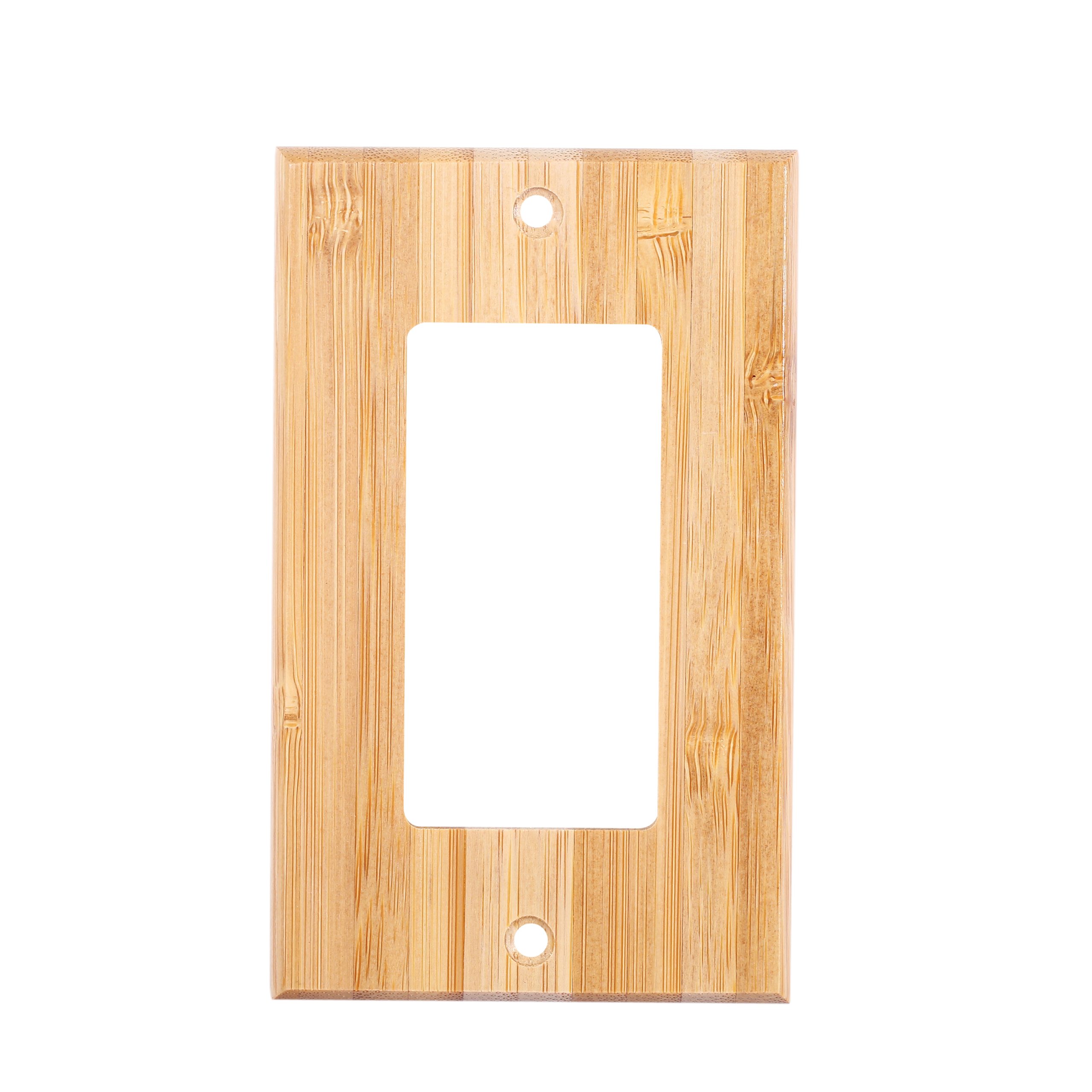 Solid Wood Double hole Outlet Light Switch Plat Bamboo Light Switch Cover Quality Raw Wooden Decorative Bedroom Kitchen Home Decor