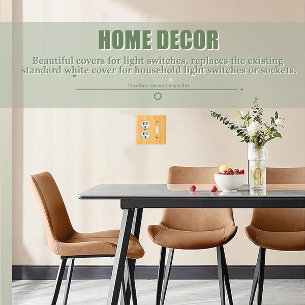 Solid Wood Double hole Outlet Light Switch Plat Bamboo Light Switch Cover Quality Raw Wooden Decorative Bedroom Kitchen Home Decor - Image 5