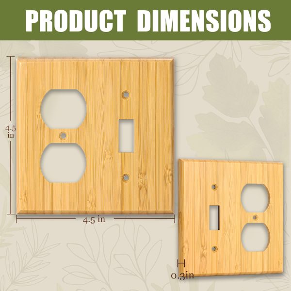 Solid Wood Double hole Outlet Light Switch Plat Bamboo Light Switch Cover Quality Raw Wooden Decorative Bedroom Kitchen Home Decor - Image 6