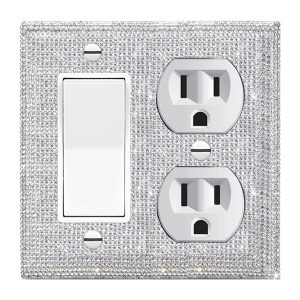 Duplex Outlet/Rocker-Rhinestone