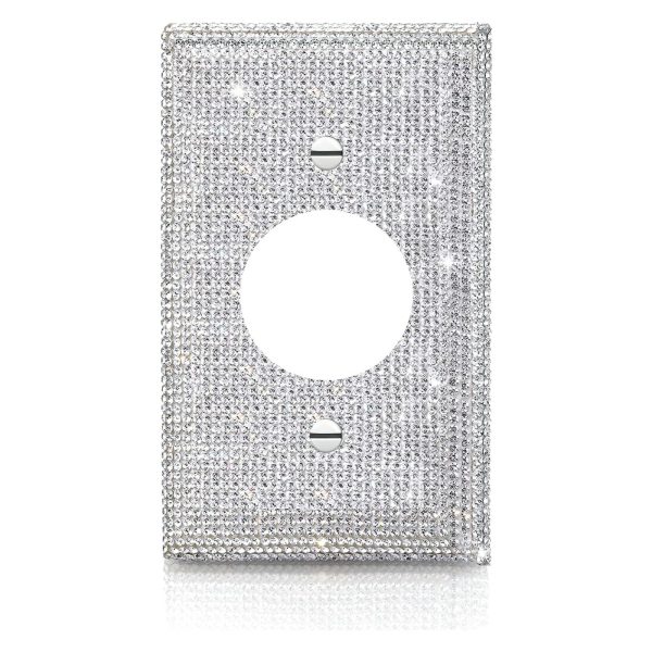 Shiny Silver Rhinestones Wall Plates Light Switch Cover Plate Decorative Wall Plate Single Toggle