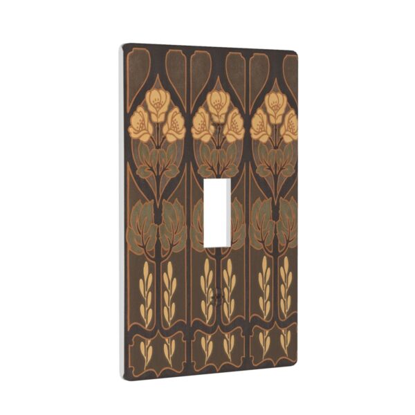 1Pcs Art Nouveau floral pattern coffee Wall Plates decorative light switch cover plate Light Switch Cover Plate Decorative Wall Plate outlet covers wall plate - Image 2
