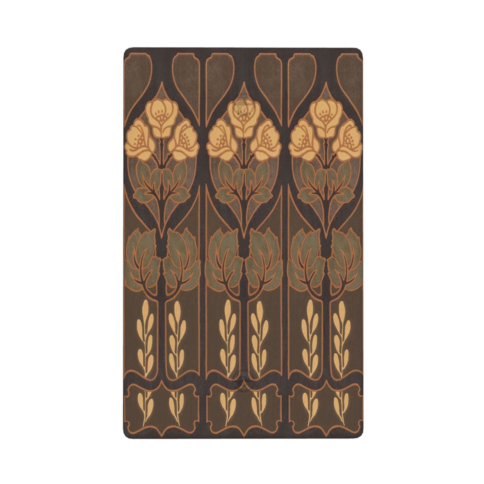 1Pcs Art Nouveau floral pattern coffee Wall Plates decorative light switch cover plate Light Switch Cover Plate Decorative Wall Plate outlet covers wall plate