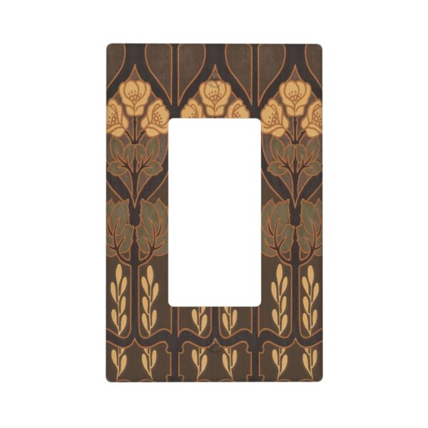 1Pcs Art Nouveau floral pattern coffee Wall Plates decorative light switch cover plate Light Switch Cover Plate Decorative Wall Plate outlet covers wall plate