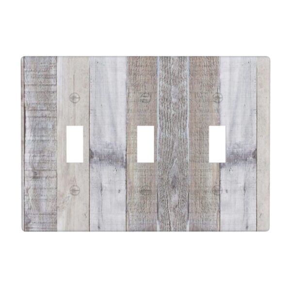 1Pcs White Gray Wood Wooden Grain Wall Plates decorative light switch cover plate Light Switch Cover Plate Decorative Wall Plate outlet covers wall plate