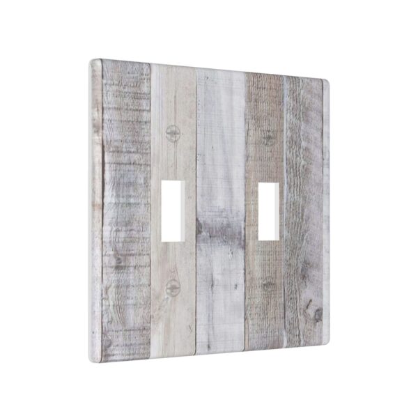 1Pcs White Gray Wood Wooden Grain Wall Plates decorative light switch cover plate Light Switch Cover Plate Decorative Wall Plate outlet covers wall plate - Image 3