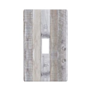1Pcs White Gray Wood Wooden Grain Wall Plates decorative light switch cover plate Light Switch Cover Plate Decorative Wall Plate outlet covers wall plate