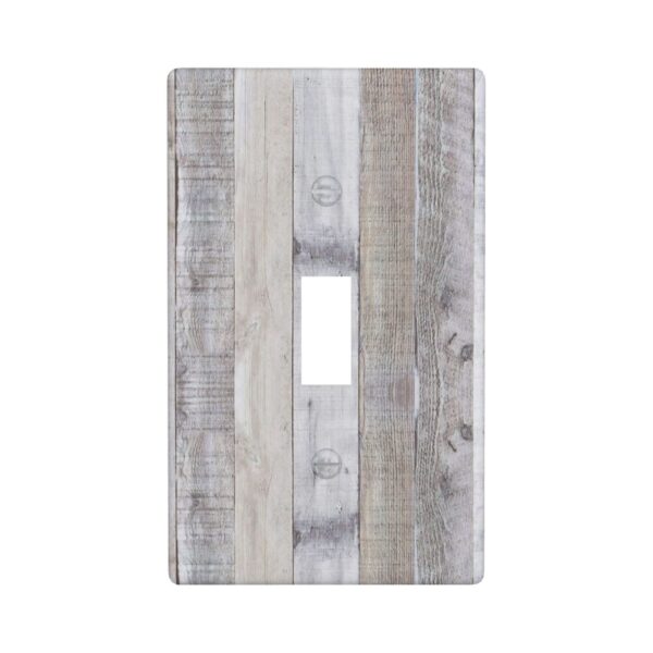 1Pcs White Gray Wood Wooden Grain Wall Plates decorative light switch cover plate Light Switch Cover Plate Decorative Wall Plate outlet covers wall plate