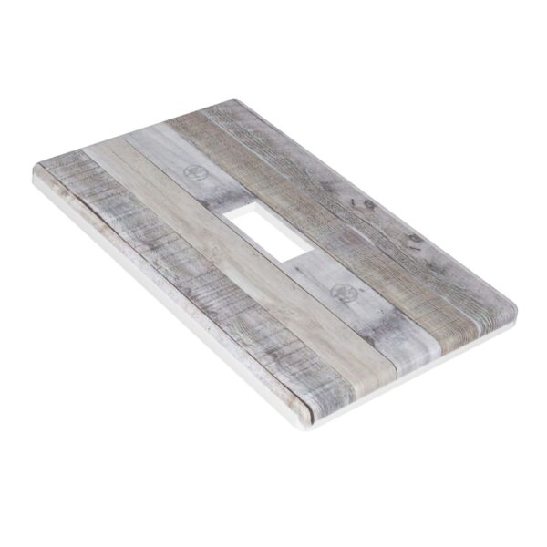1Pcs White Gray Wood Wooden Grain Wall Plates decorative light switch cover plate Light Switch Cover Plate Decorative Wall Plate outlet covers wall plate - Image 2