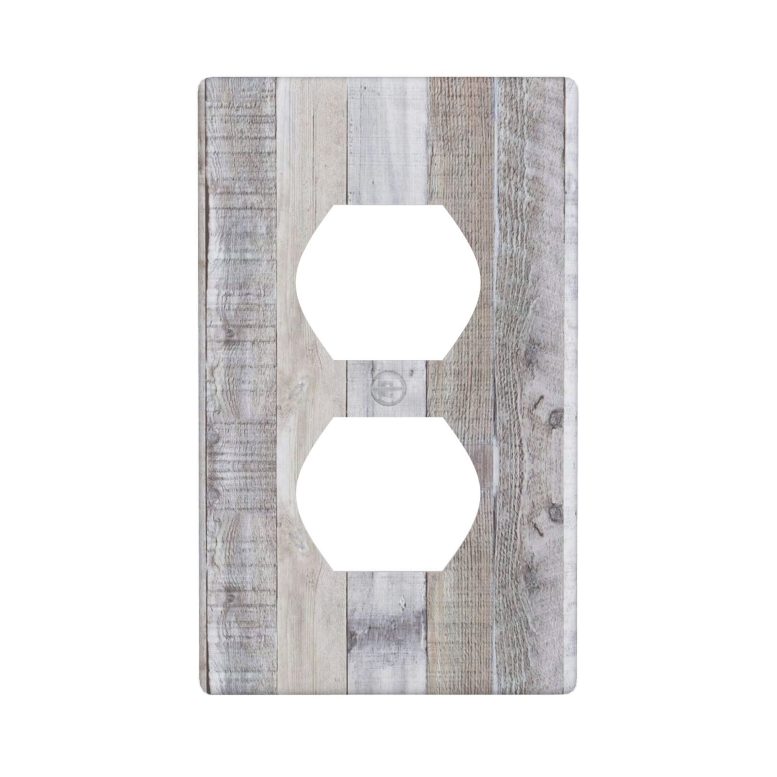 1Pcs White Gray Wood Wooden Grain Wall Plates decorative light switch cover plate Light Switch Cover Plate Decorative Wall Plate outlet covers wall plate