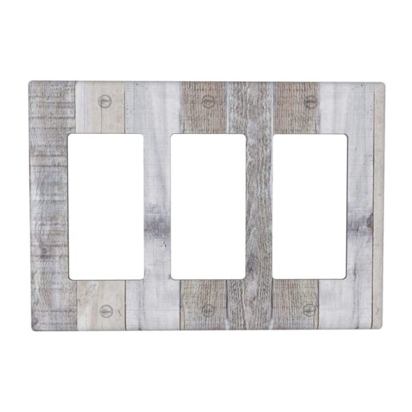 1Pcs White Gray Wood Wooden Grain Wall Plates decorative light switch cover plate Light Switch Cover Plate Decorative Wall Plate outlet covers wall plate